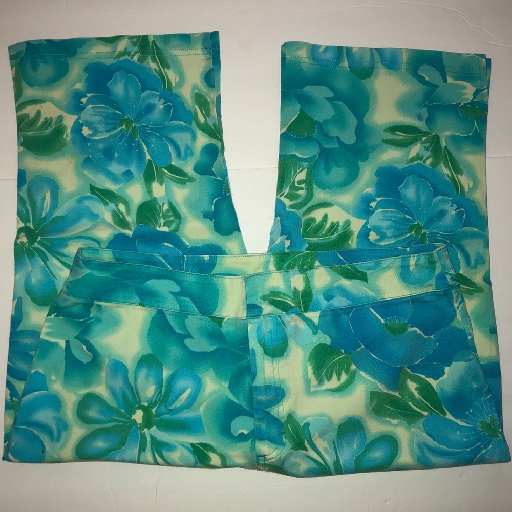 Girls Arizona Jean Co Floral Stretch Twill Capris, Kids Sz 16.5 (Jr 3-5)